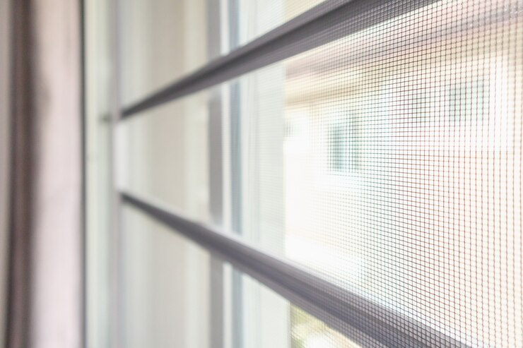 looking through a screen in window