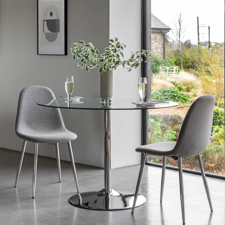 Glass Round Dining Table