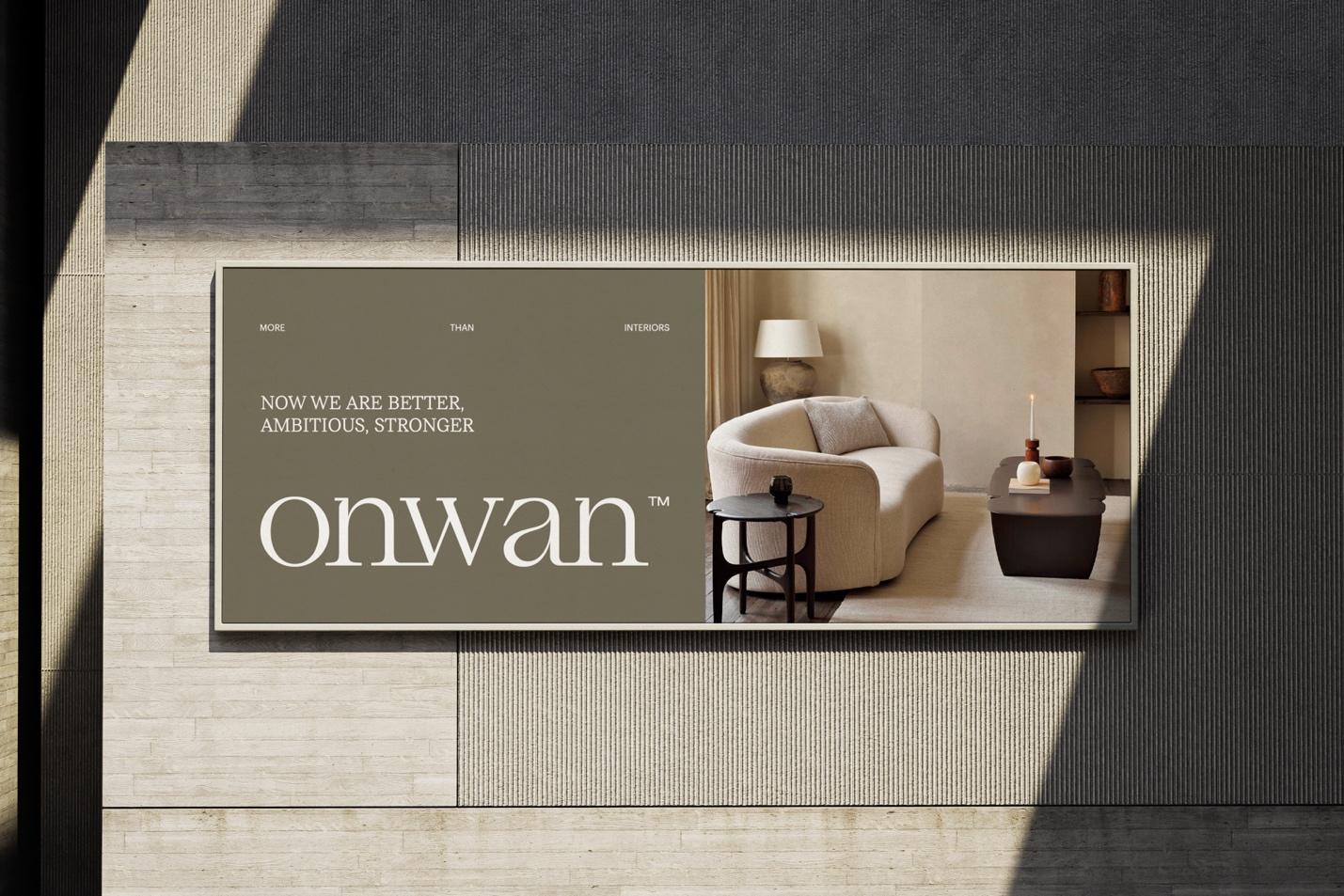 Artifact from the Onwan Interiors: A Branding Journey Rooted in Simplicity and Elegance article on Abduzeedo