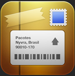 Captura de tela do aplicativo Pacotes para rastreamento de encomendas no iPhone
