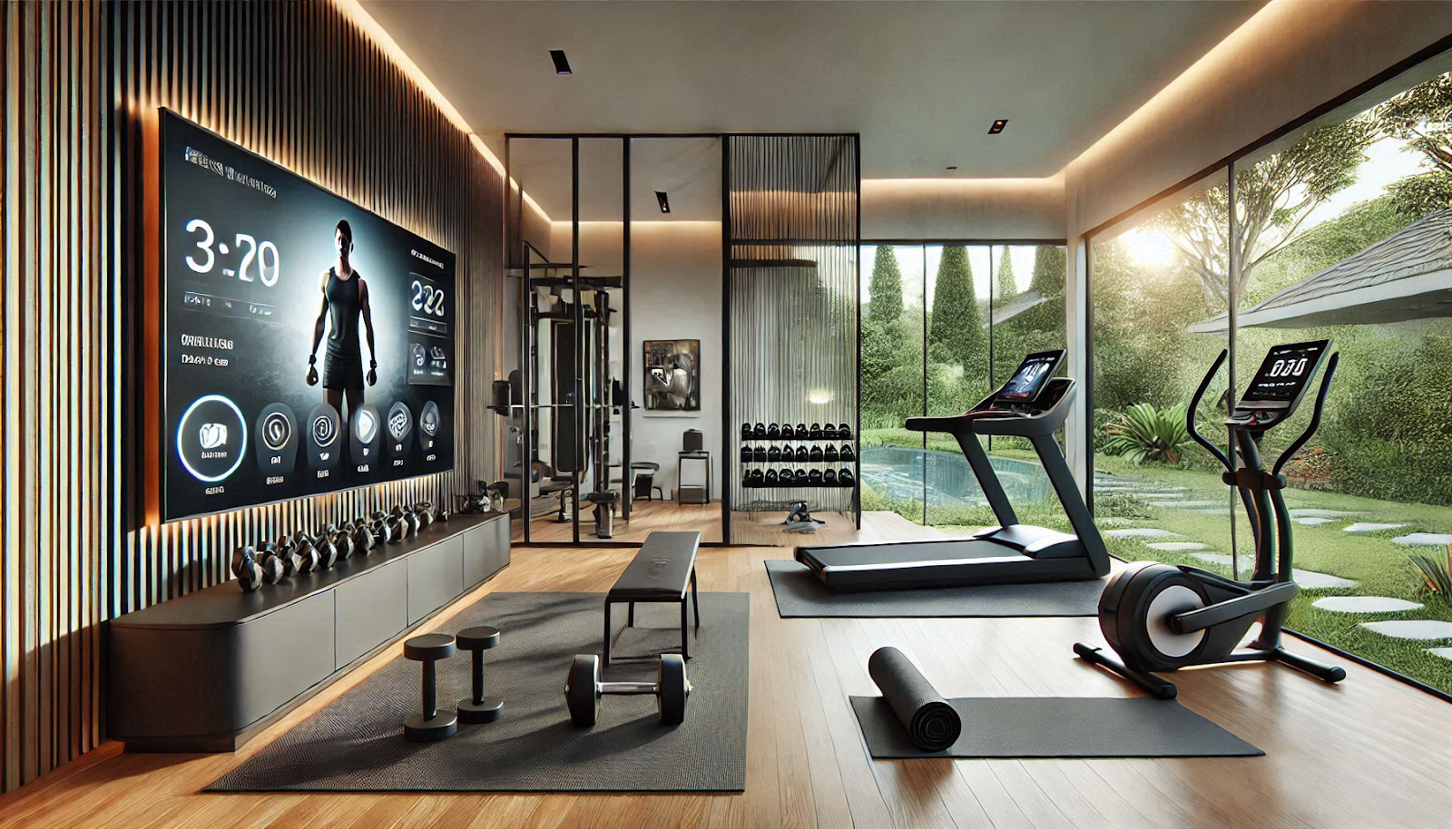 Modern Home Gym with Smart Technology