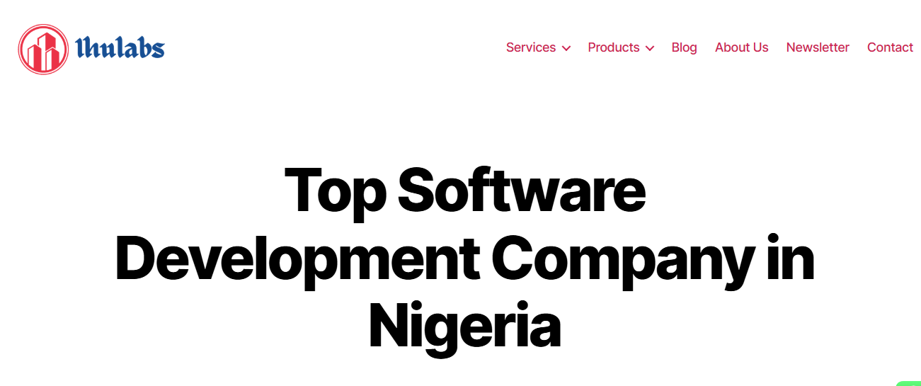 IhuLabs is a top software developer company in Lagos, Nigeria.