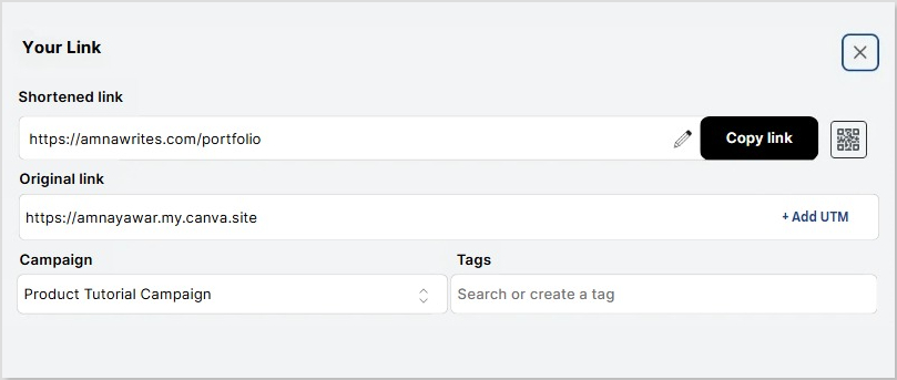 Create custom Canva website URL