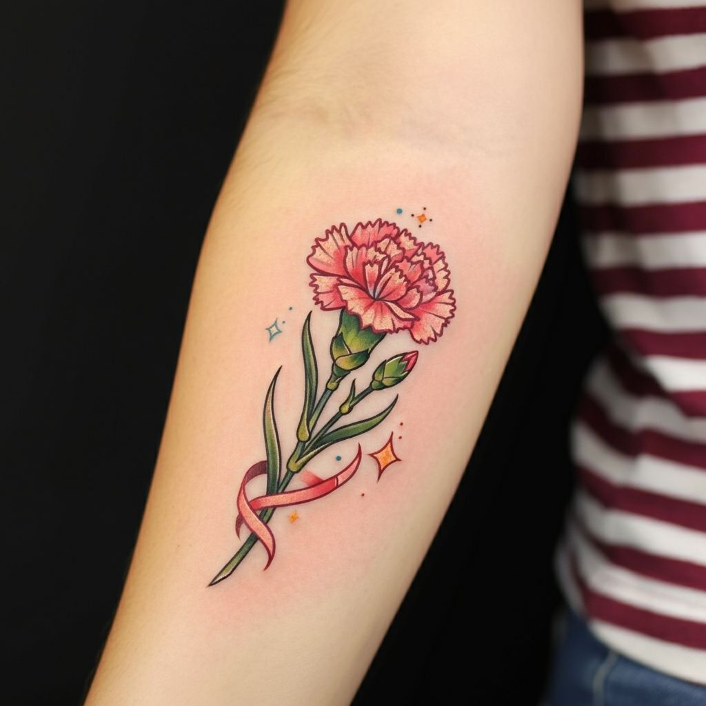 Carnation Tattoo Flower