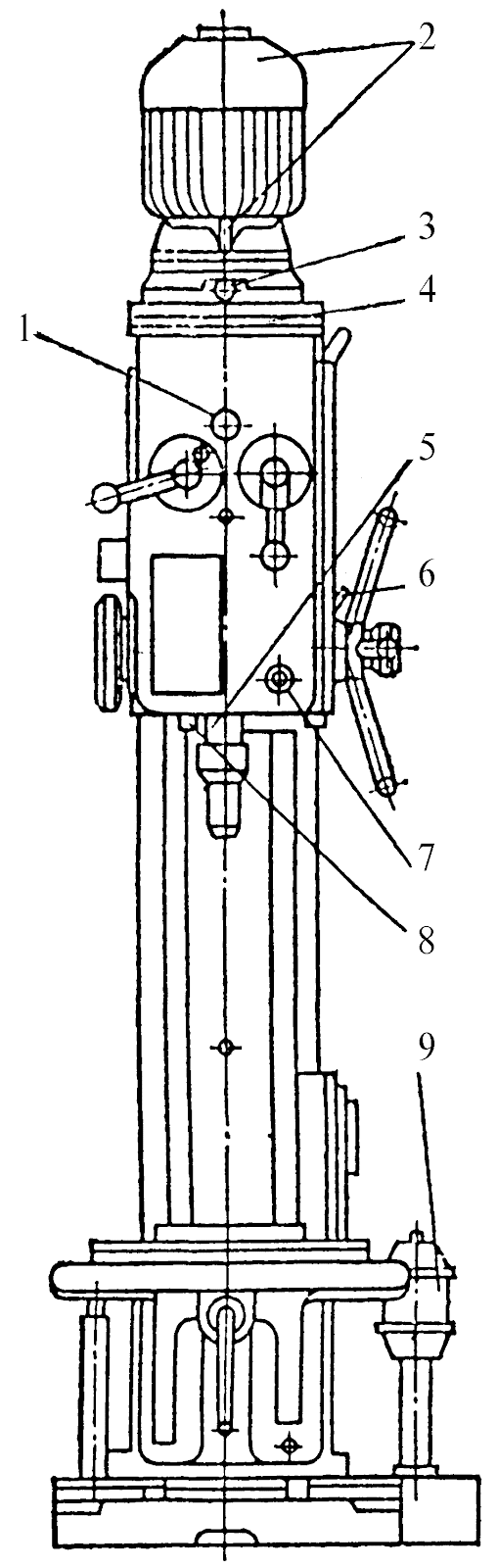 Схема смазки вертикально-сверлильного станка