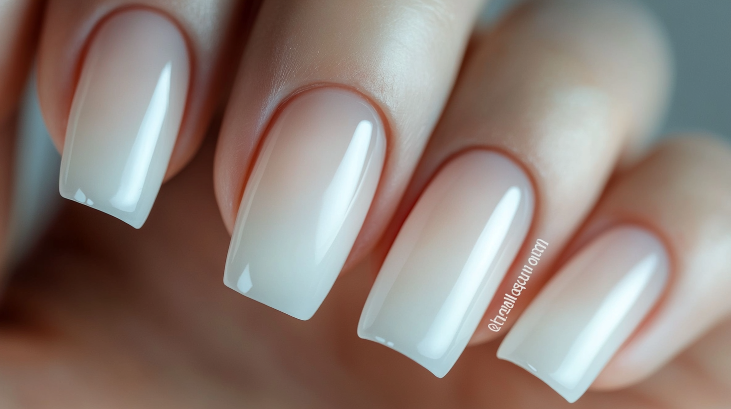 unhas de porcelana recém-feitas