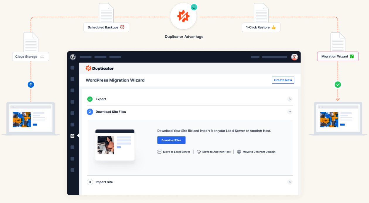 Duplicator Plugin for WordPress site migration 