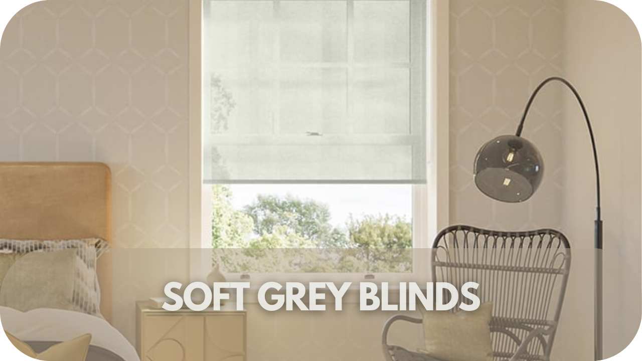 Elegant soft grey blinds to enhance the warmth of Magnolia walls.