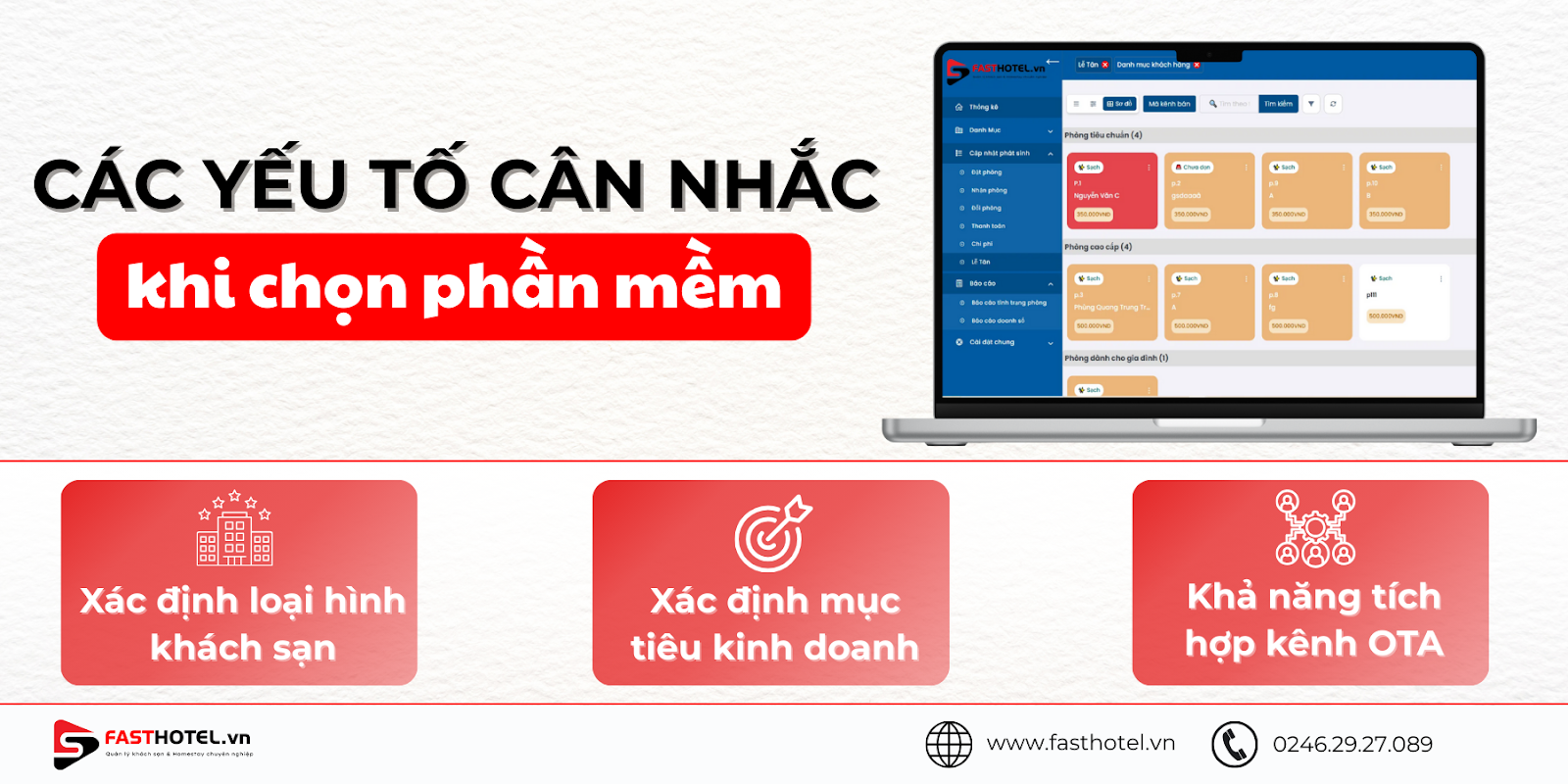 Các yếu tố cần cân nhắc khi chọn phần mềm