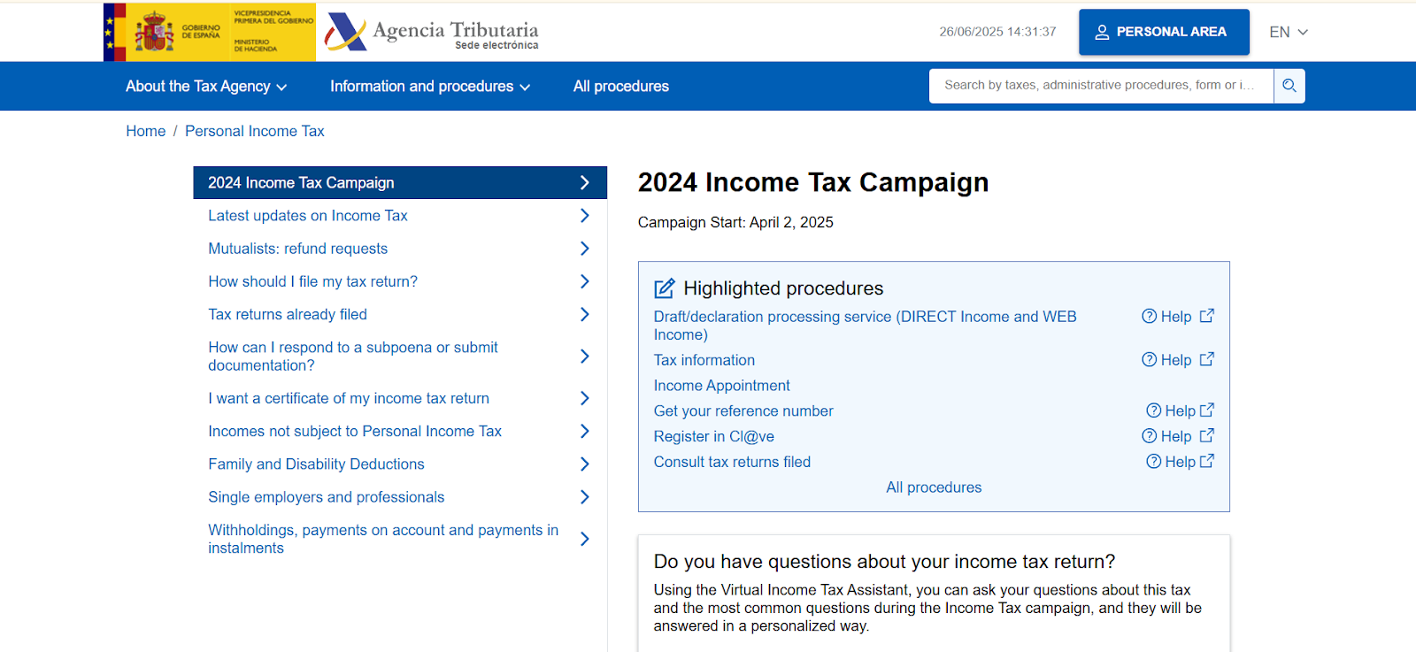Step by step digital tax declaration submission