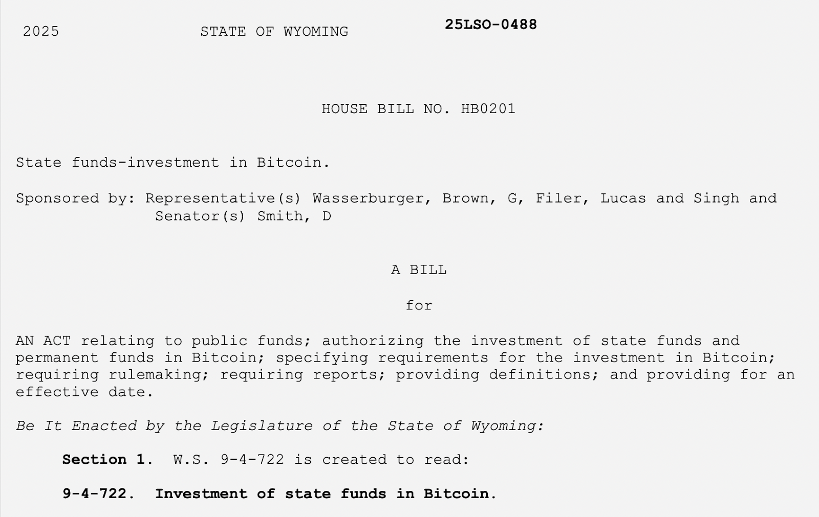 Wyoming and Massachusetts Propose Strategic Bitcoin Reserve Legislation