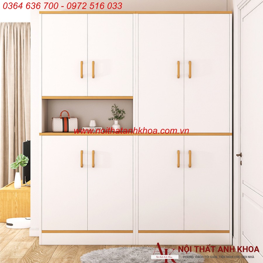 Tủ Giày Cao Kịch Trần Gỗ MDF Thiết Kế Hiện Đại