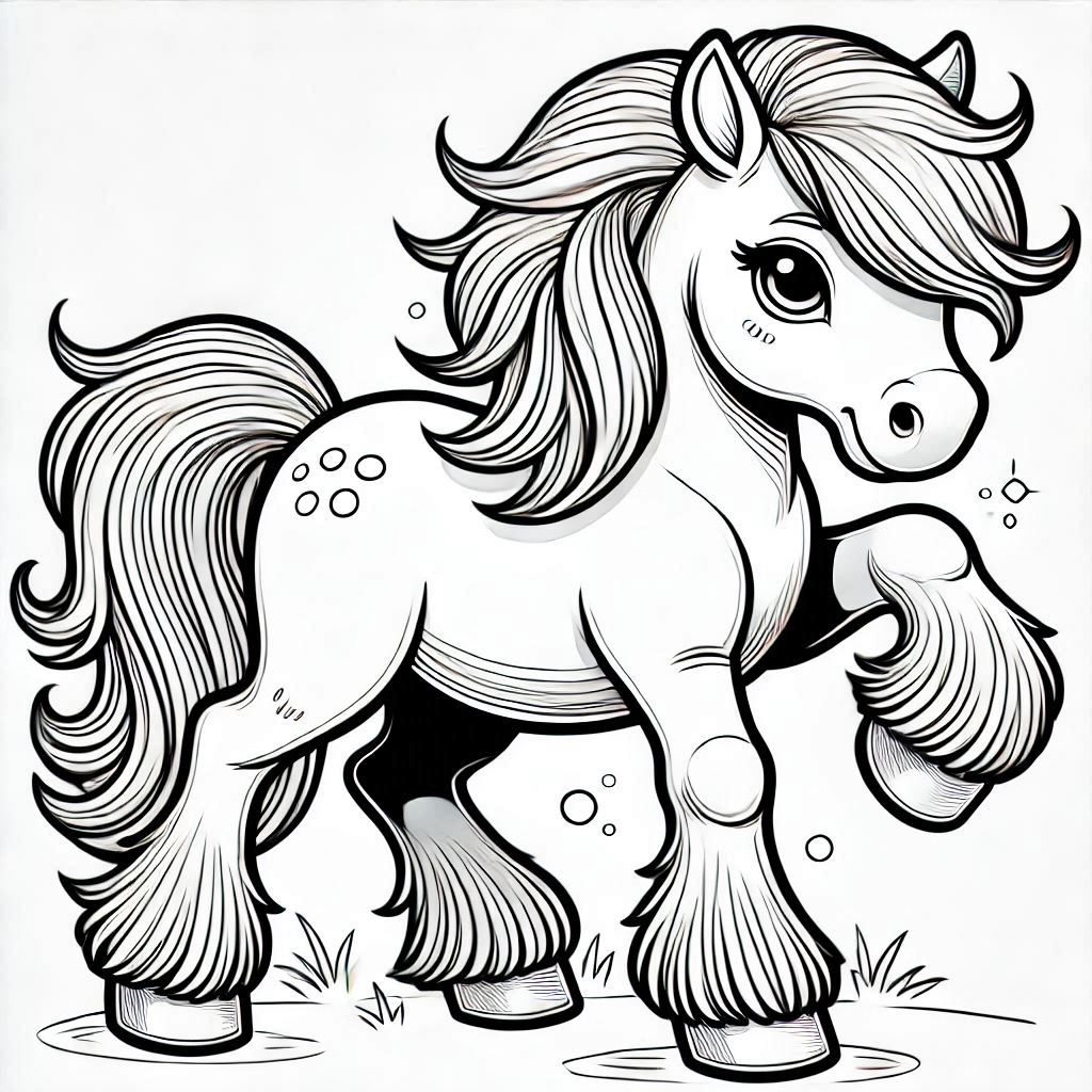 desenho de cavalo para colorir e imprimir