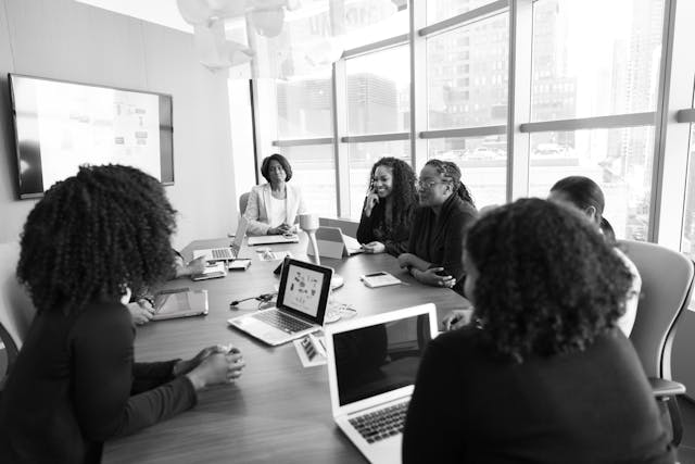  Some women in a conference room
-tech in Nigeria