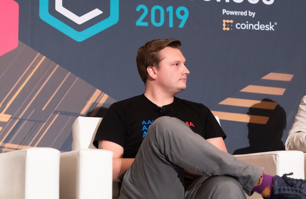 Stani Kulechov, người sáng lập Lens, tại Consensus 2019 (lưu trữ CoinDesk)