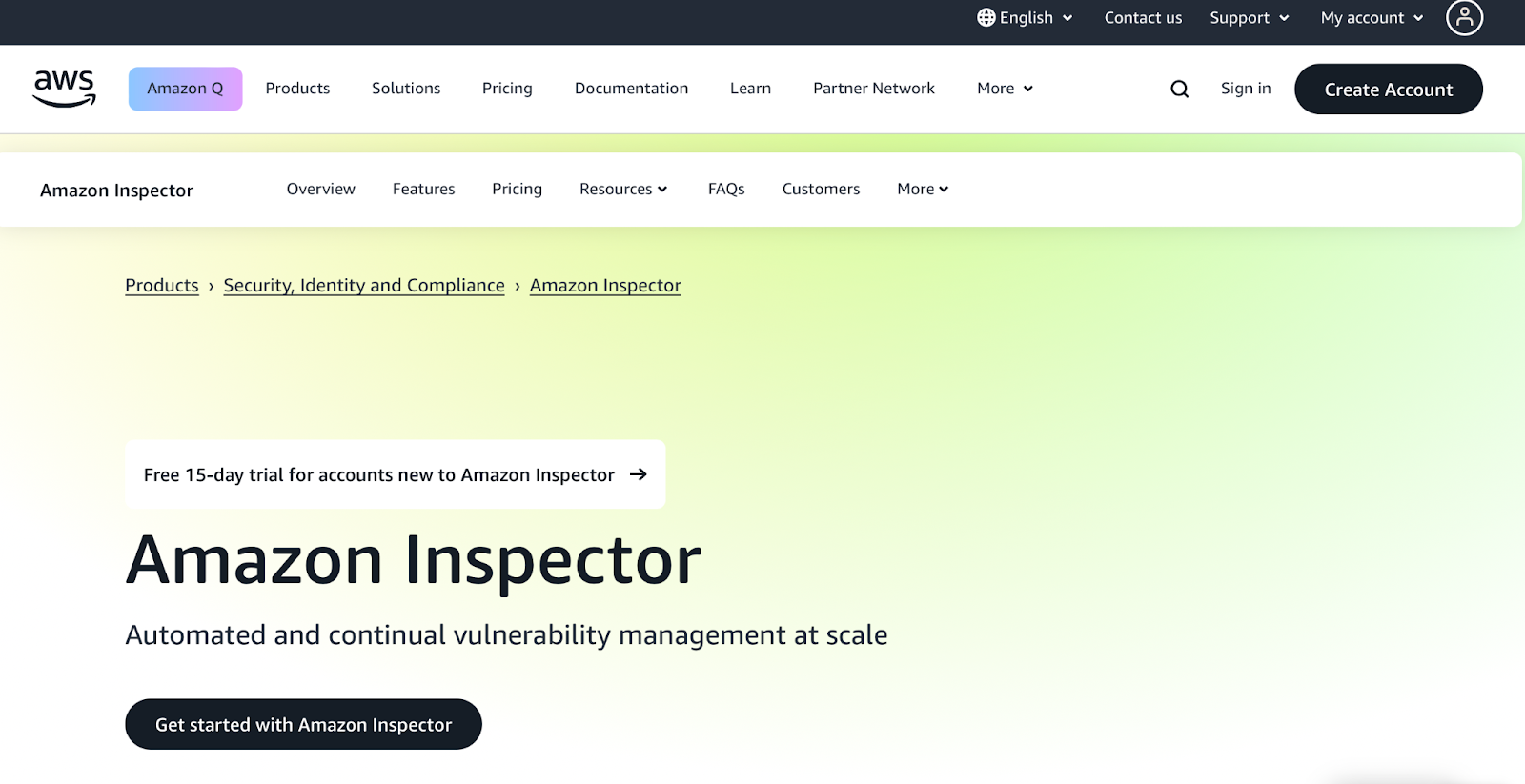 Amazon Monitoring Tools - Inspector