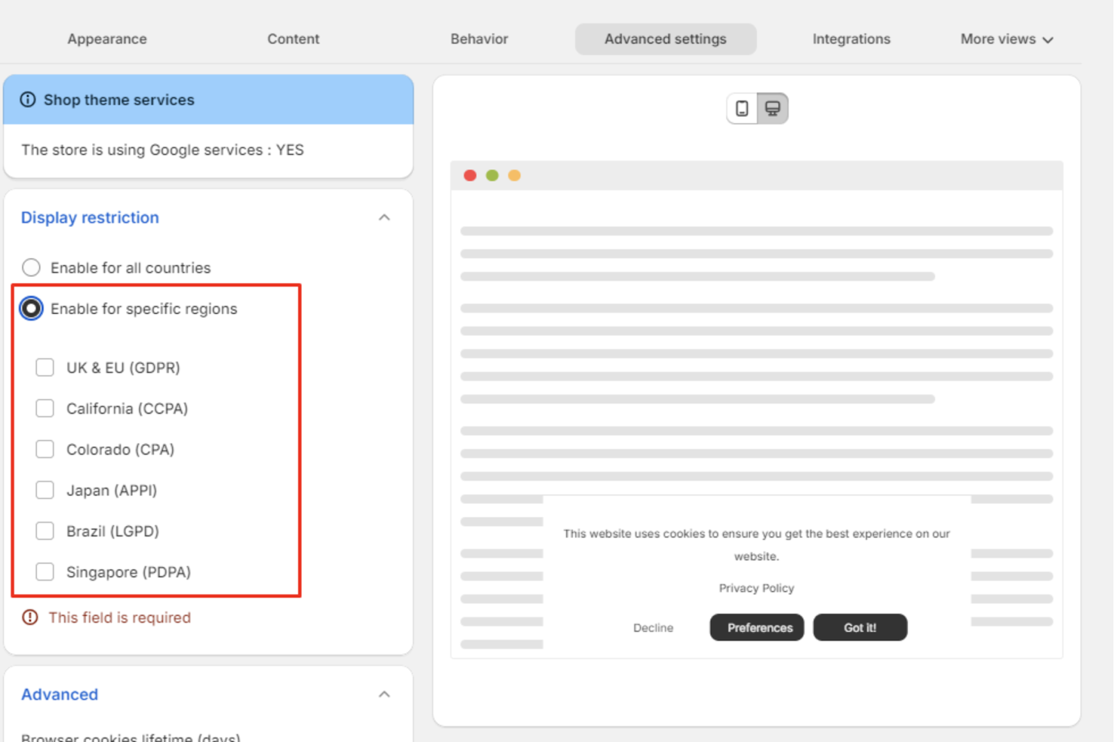 Google Consent Mode V2 Check: Issue Consent Doesn’t Adapt to Regional Settings