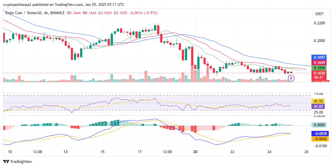 Gráfico de preços ENJ /USD. Fonte da imagem: Tradingview 