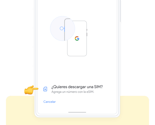 Instalar la eSIM en Google Pixel con código QR
