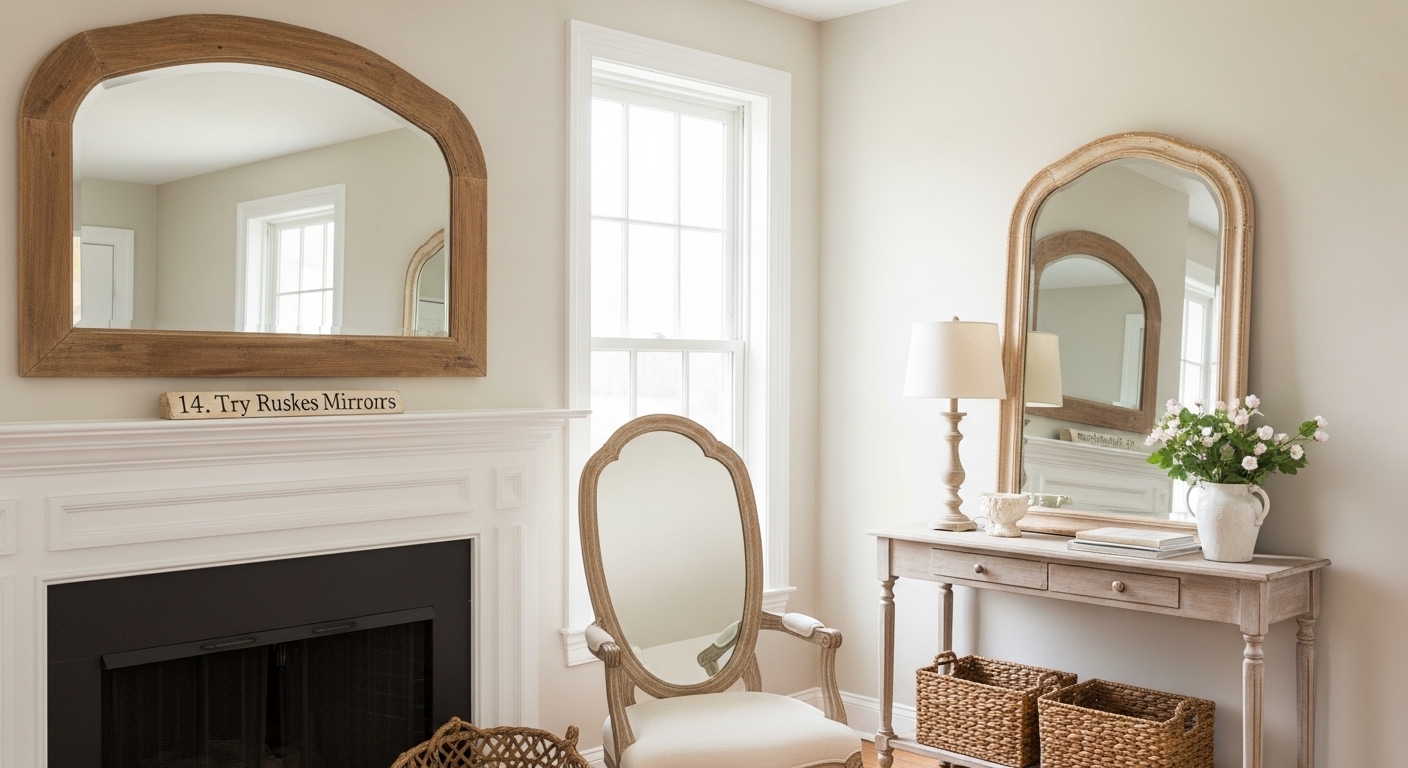 Rustic Mirrors in the living room