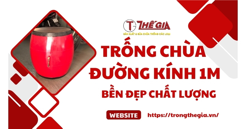 Trống chùa đường kính 1m 1