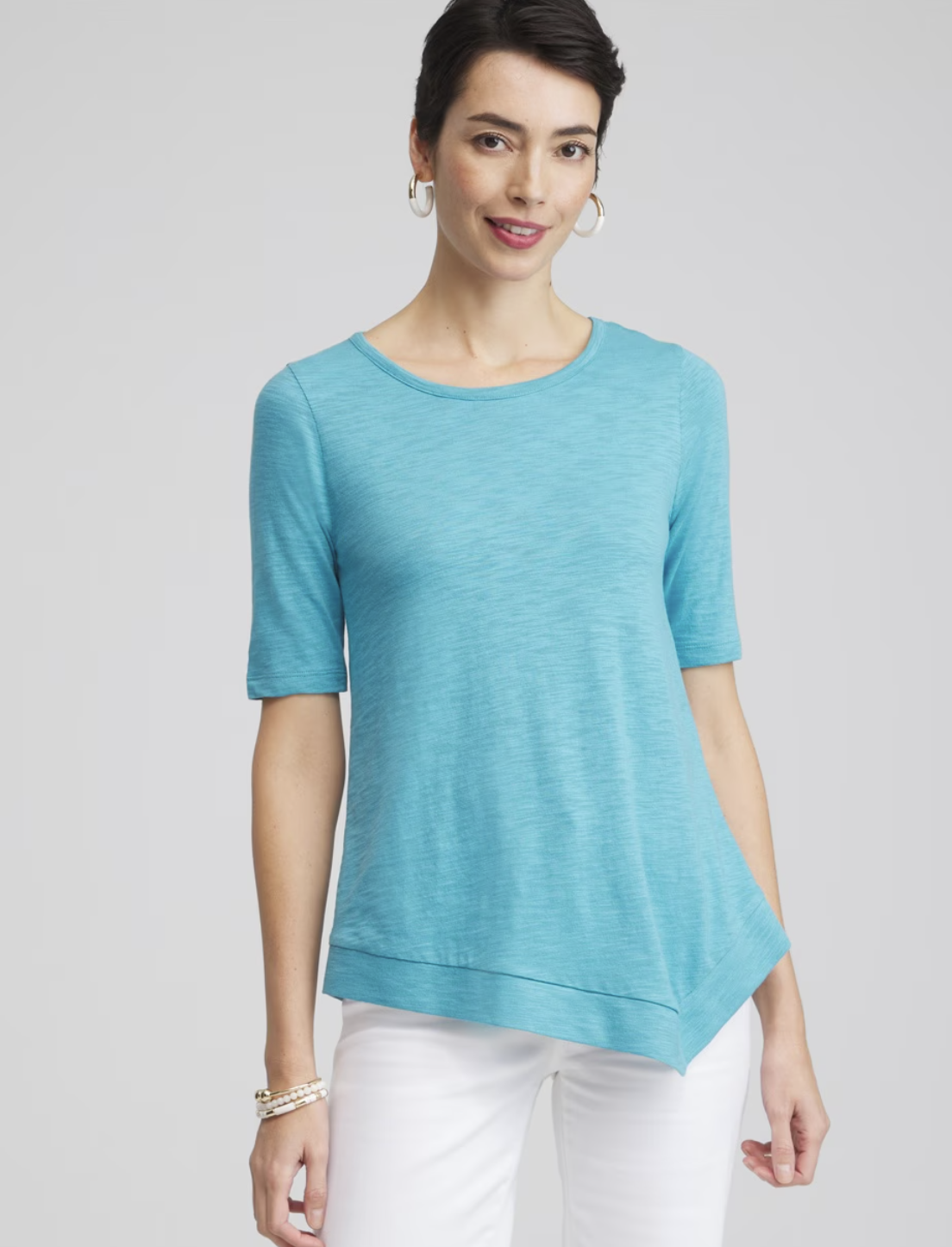 Asymmetrical Elbow Sleeve Tee from Chico’s