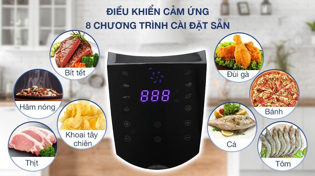 Nồi chiên không dầu được trang bị nhiều tính năng nấu nướng hiện đại