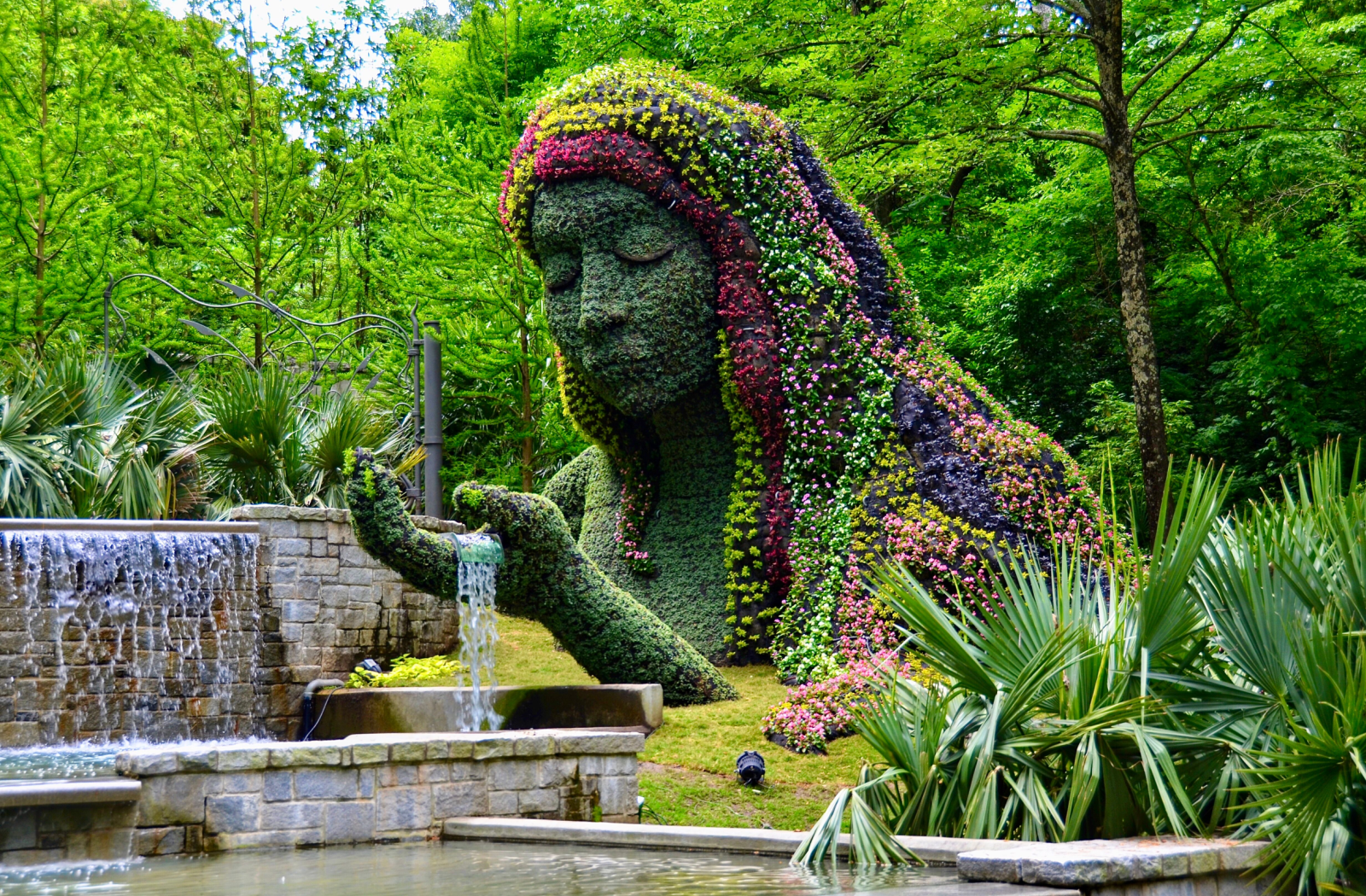 May 18, 2021: Earth Goddess sculpture in the Atlanta Botanical Garden. Credit: PQK/Shutterstock