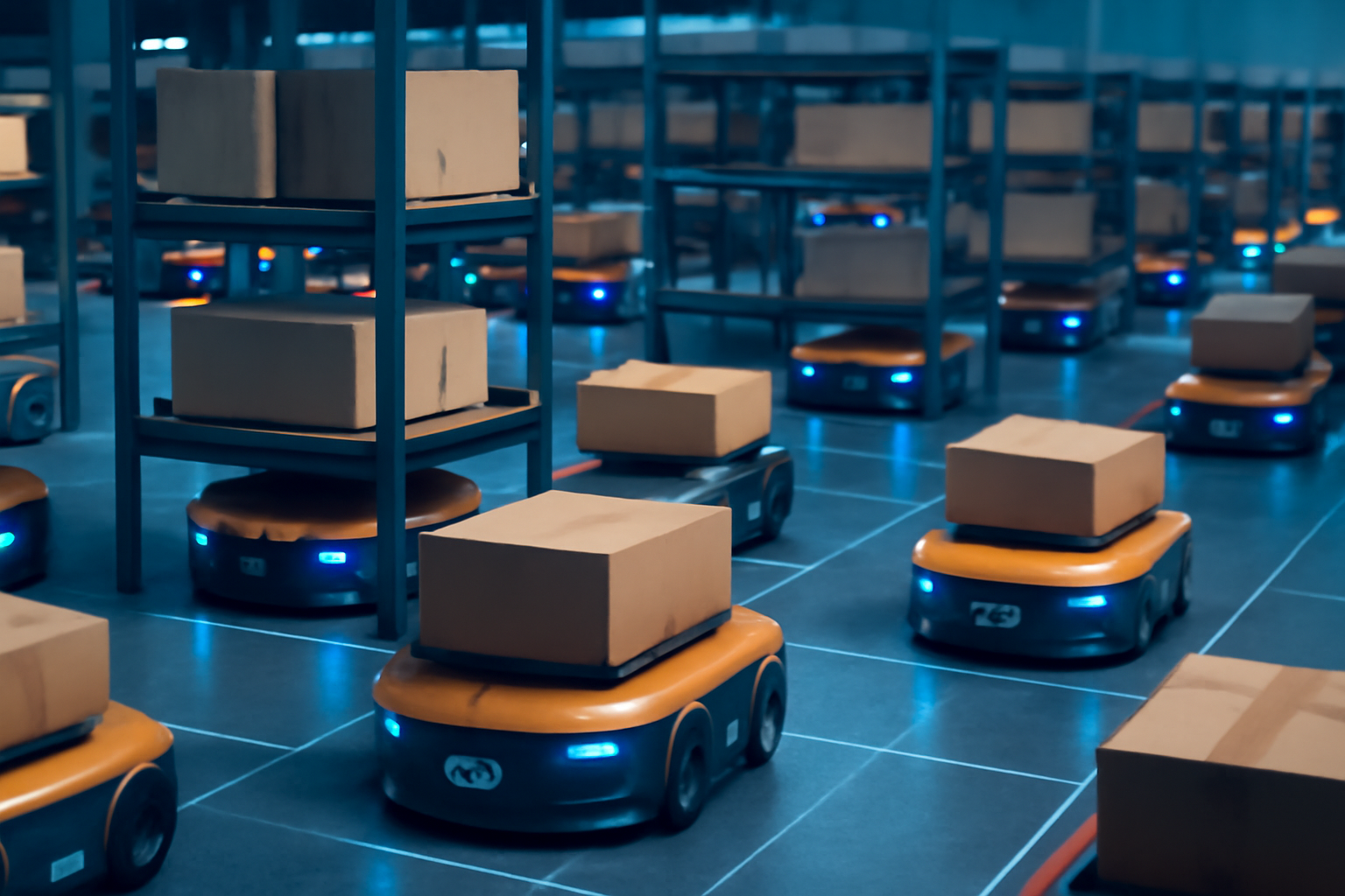 Swarm Robotics across Warehouses