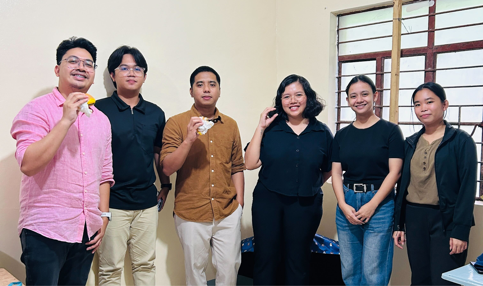 Rogie, Lenard, Roby, and some of their students during their evaluation.