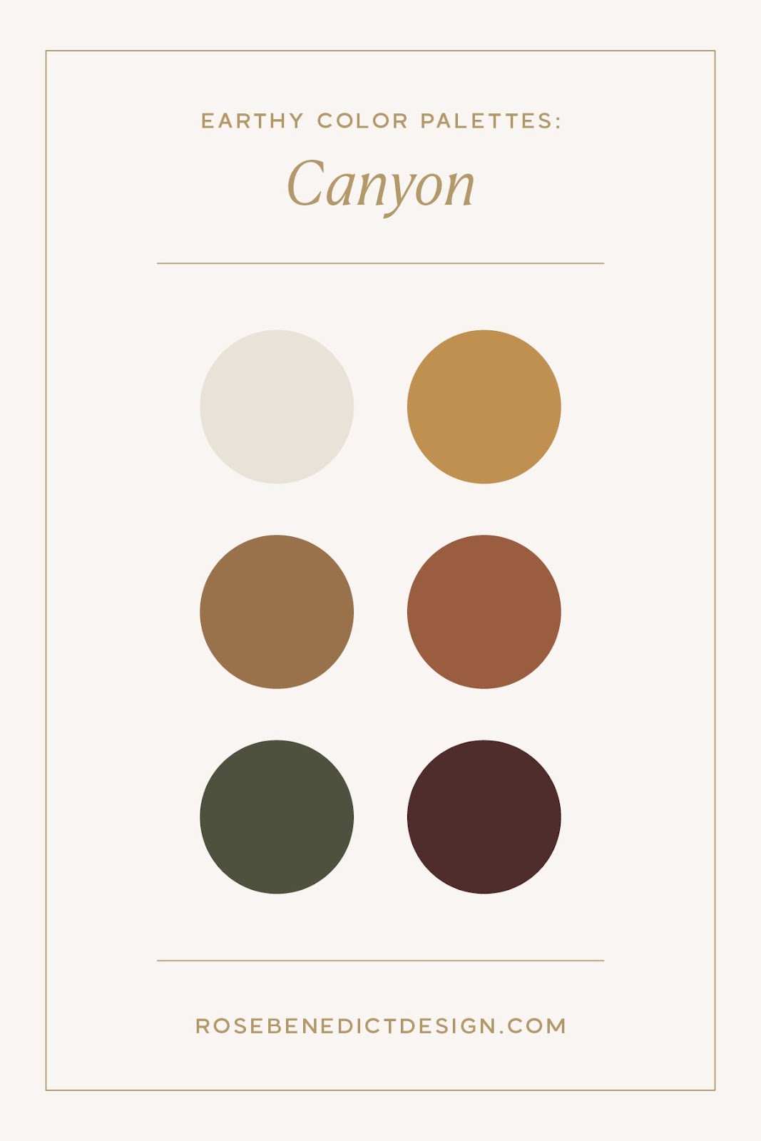 Earthy color palette example, Canyon. 