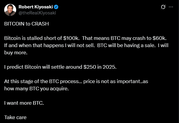 Robert Kiyosaki Tweet