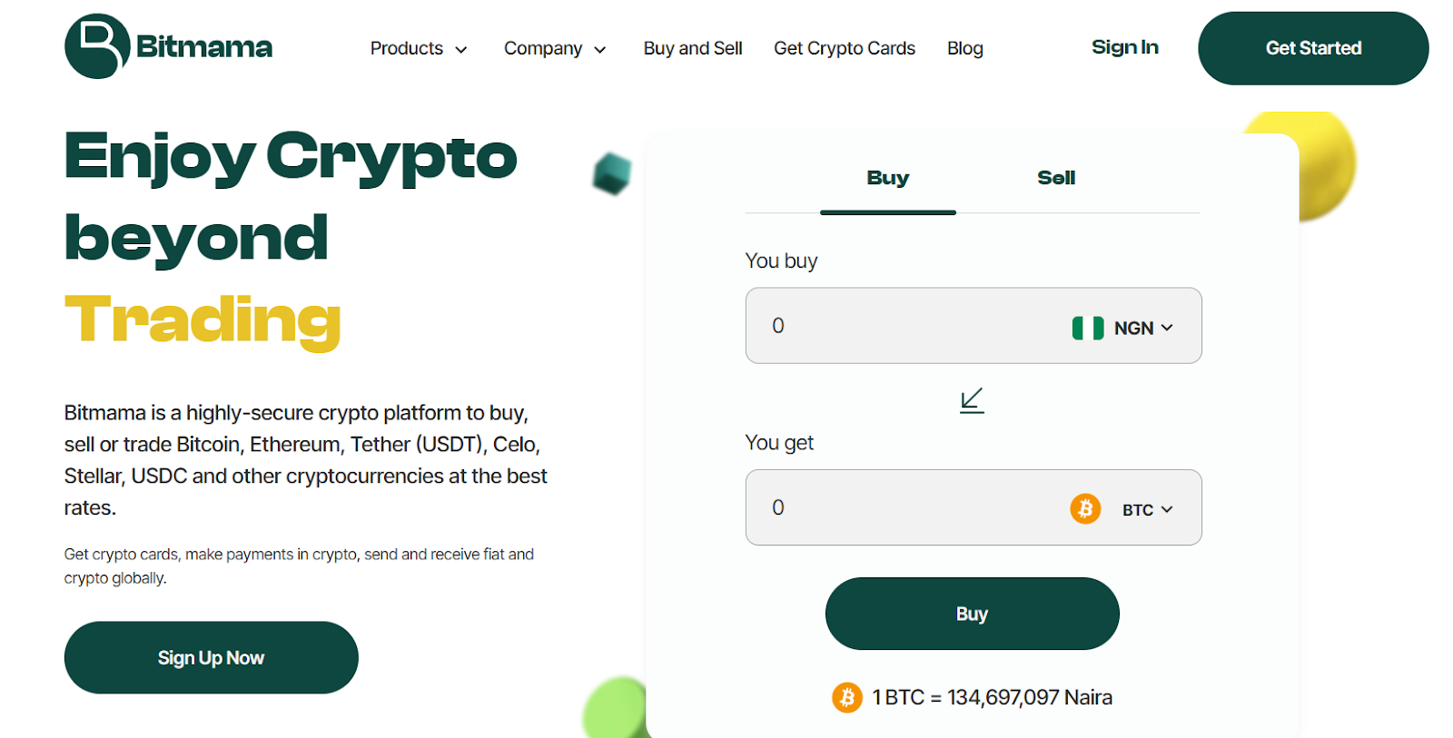 Bitmama crypto trading home page