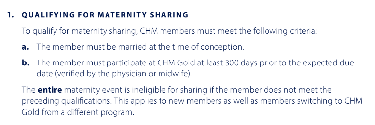 CHM Maternity Program Qualifications