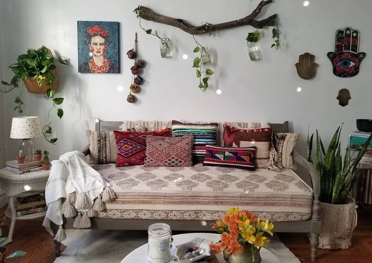 boho style living room