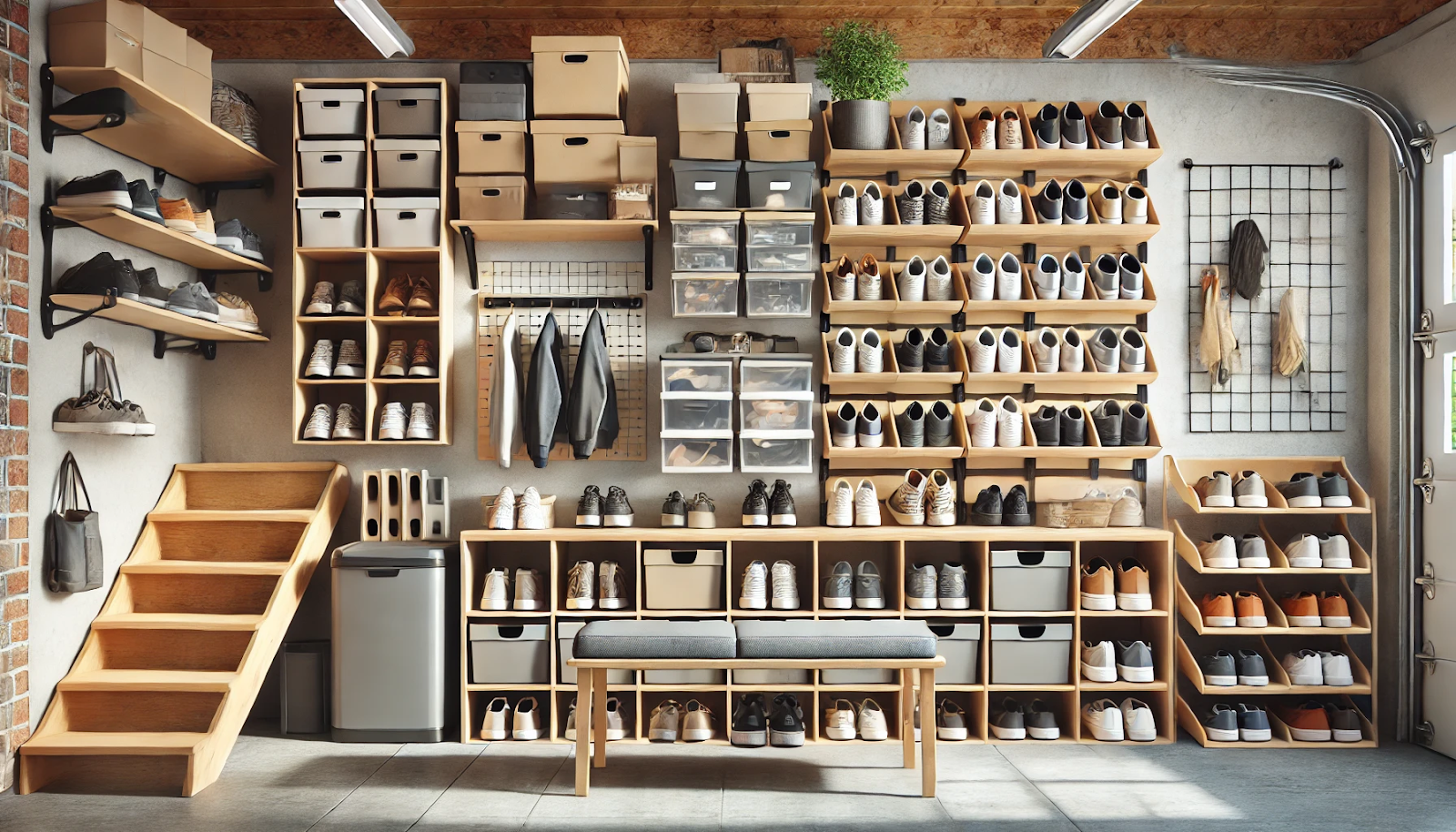 garage shoe storage ideas