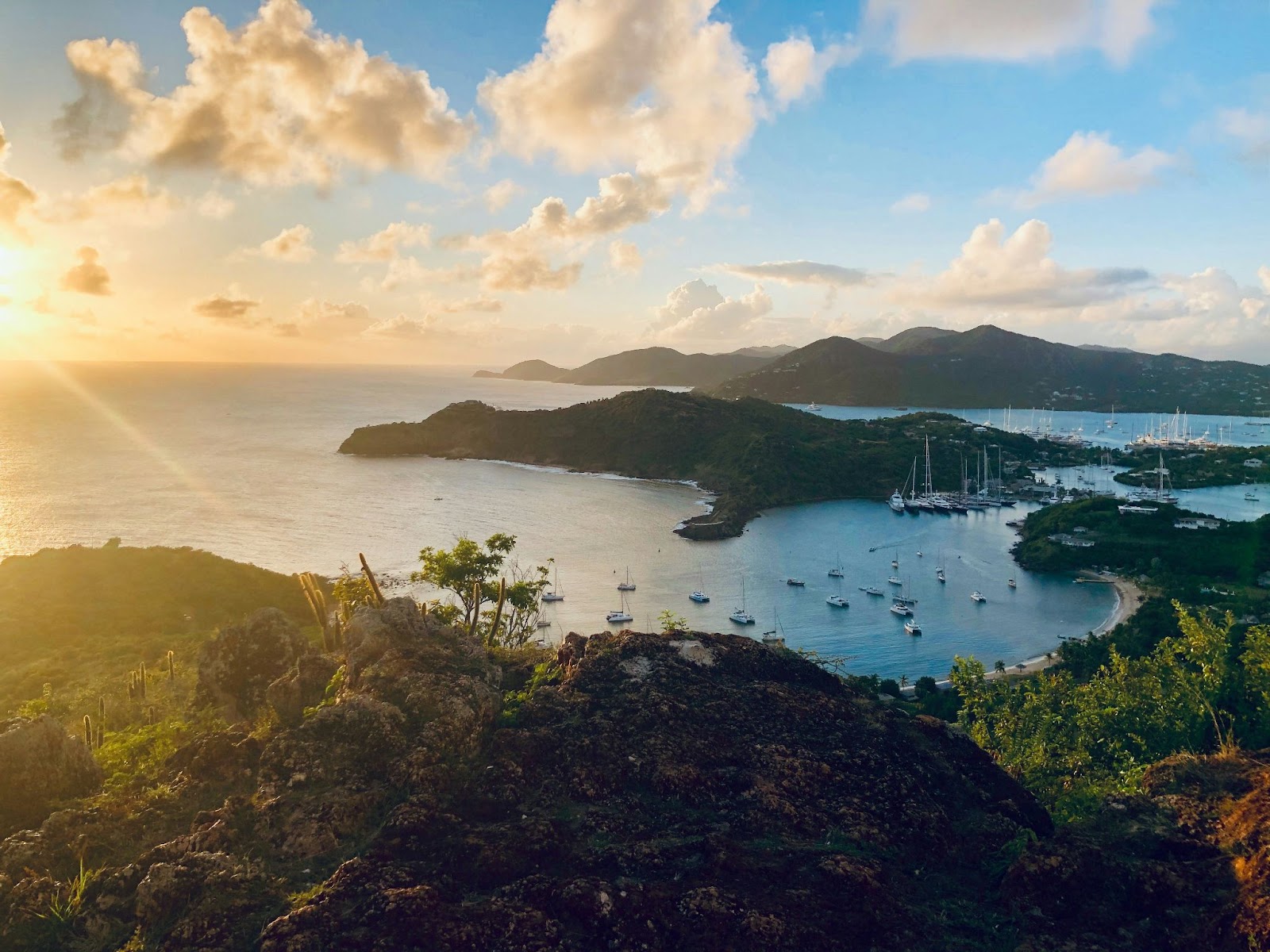 Relax in serenity at Half Moon Bay, Antigua with its white sands, turquoise waters, and peaceful vibes. 