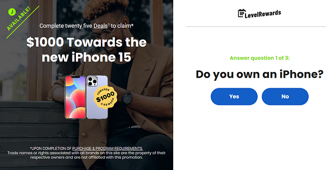 Enter for $1000 Towards an iPhone 15