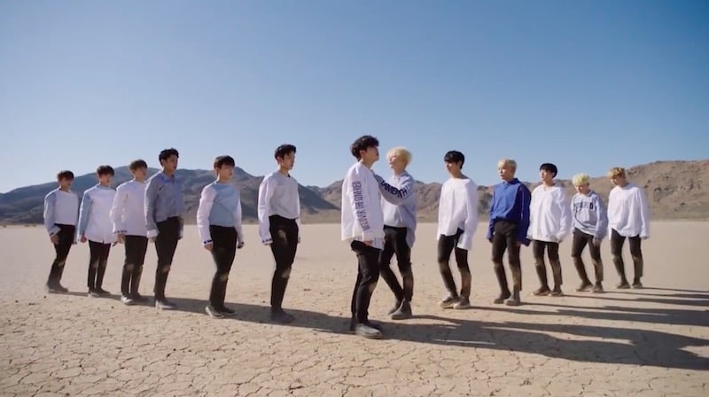 Seventeen in their iconic kpop music video don't wanna cry