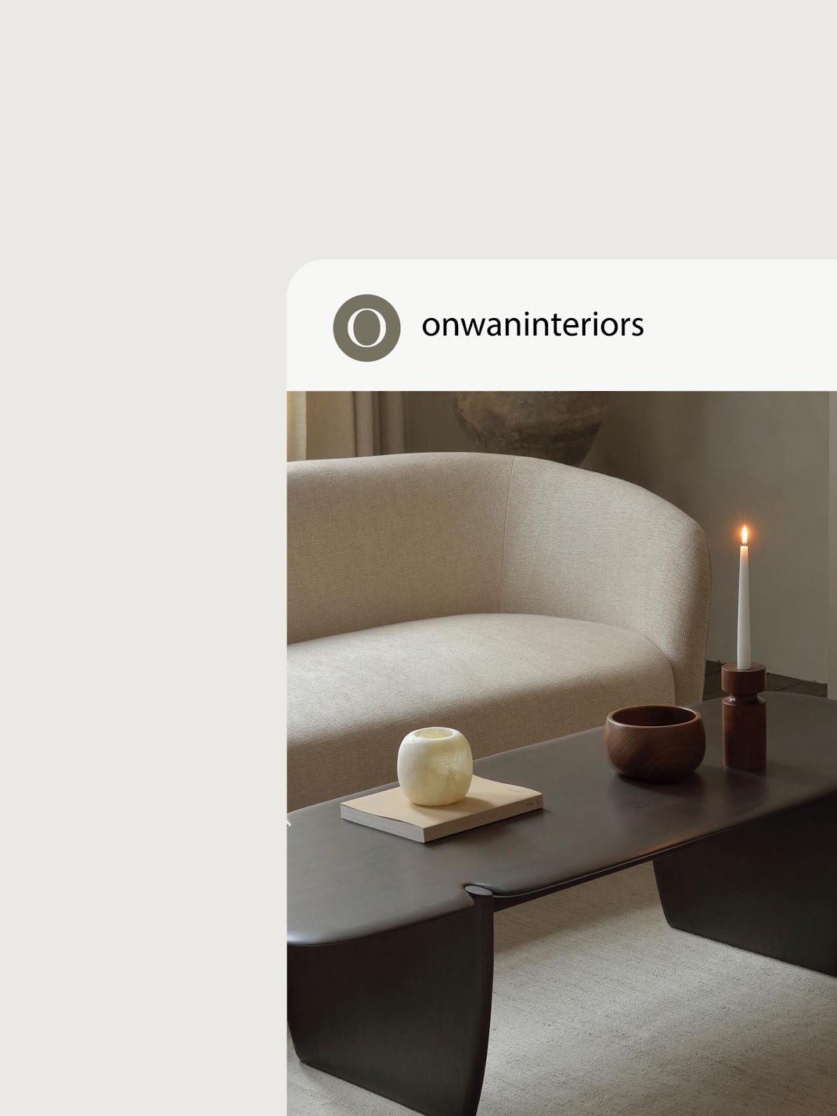 Artifact from the Onwan Interiors: A Branding Journey Rooted in Simplicity and Elegance article on Abduzeedo