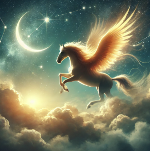 A winged horse to symbolize freedom.