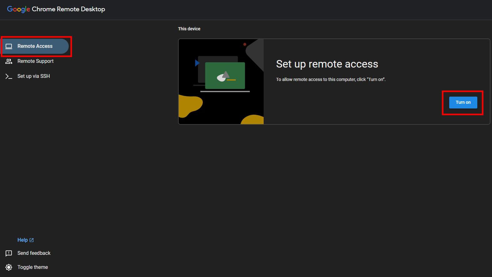 Set up Chrome Remote Desktop on Windows device 1