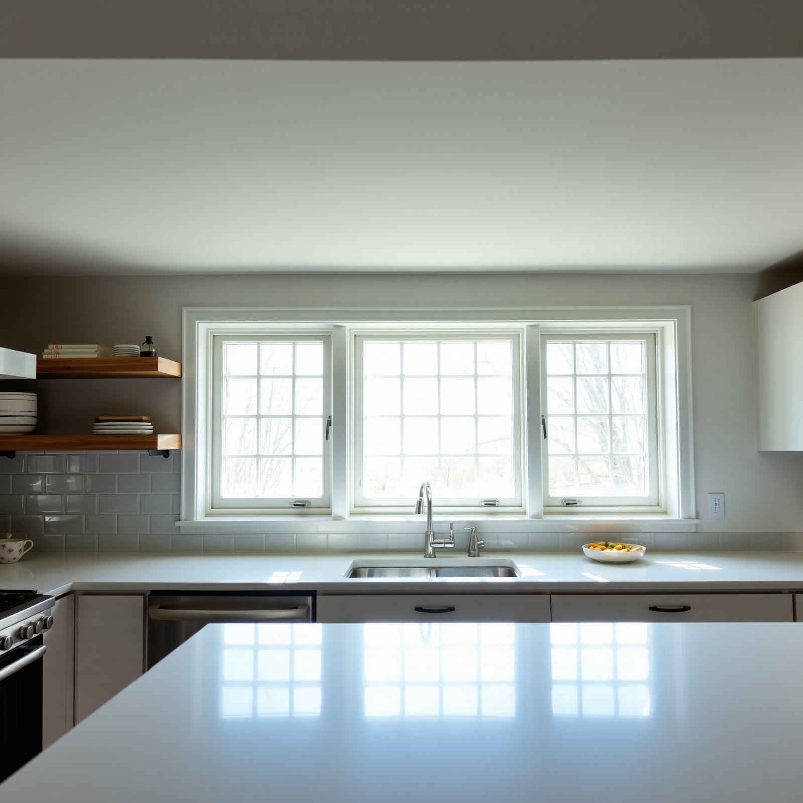 Bright cottage kitchen with natural light