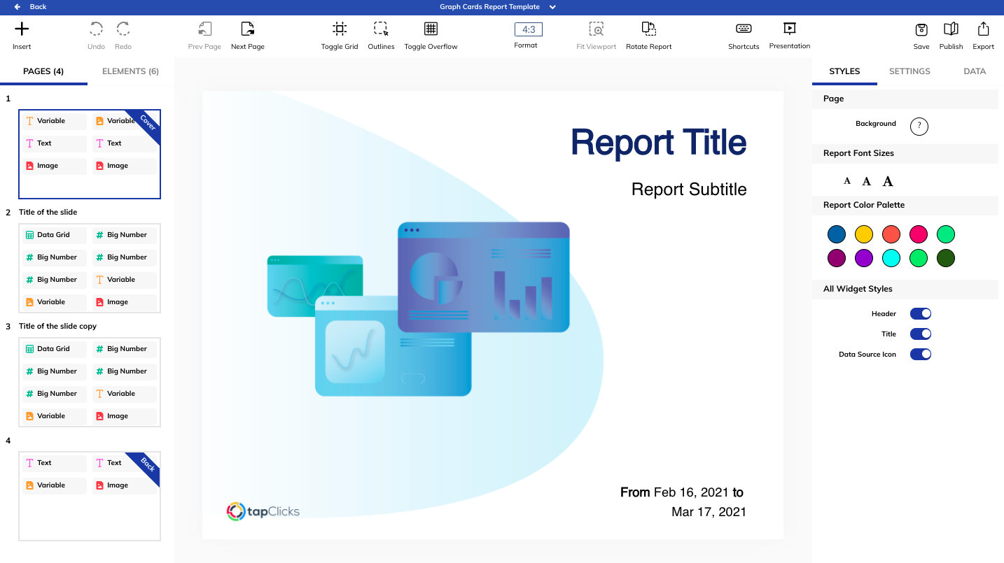 PPC reports for clients in TapClicks Report Studio