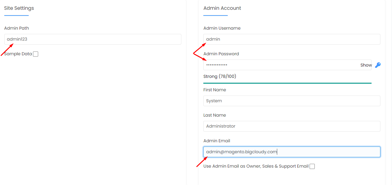 Create Admin Account in Magento | BigCloudy KB 