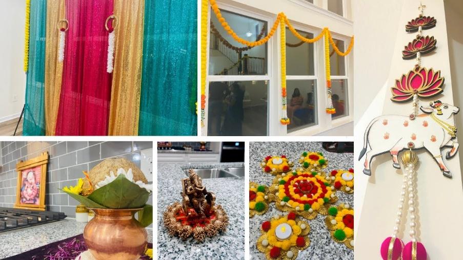 Simple Grah pravesh Pooja Decoration Ideas || House warming Pooja Decor Ideas