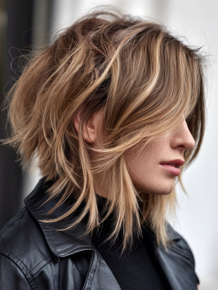 12. Wispy Inverted Bob with Accurate Edges