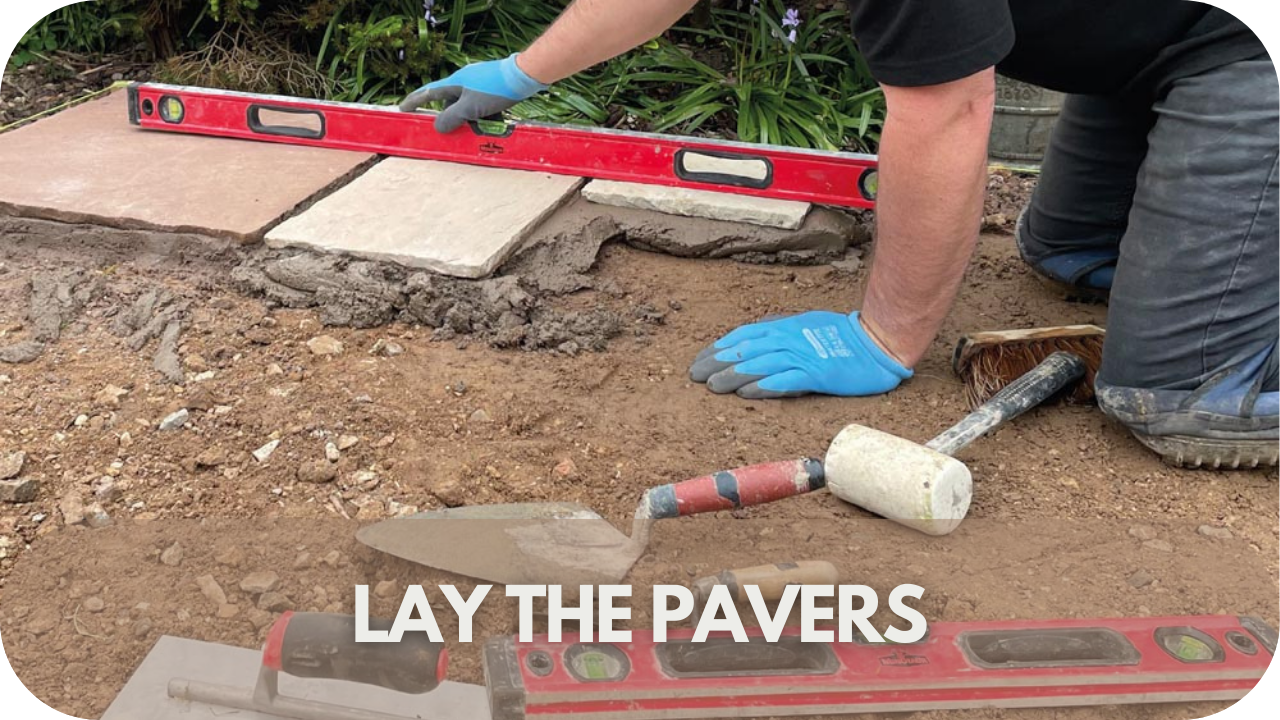 Properly laying natural stone pavers for a durable driveway.