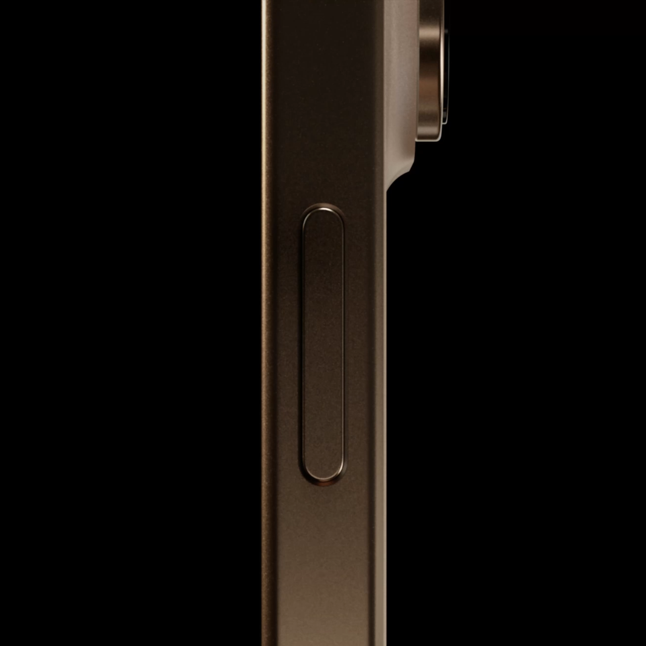 Side view of new iPhone 16 with camera control button