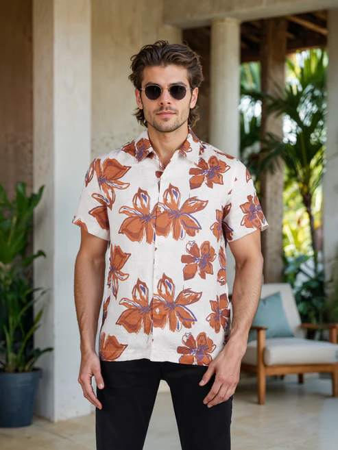 Multi-Printed Linen Shirt